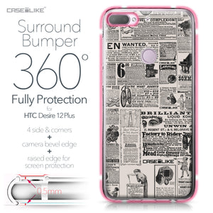 HTC Desire 12 Plus case Vintage Newspaper Advertising 4818 Bumper Case Protection | CASEiLIKE.com