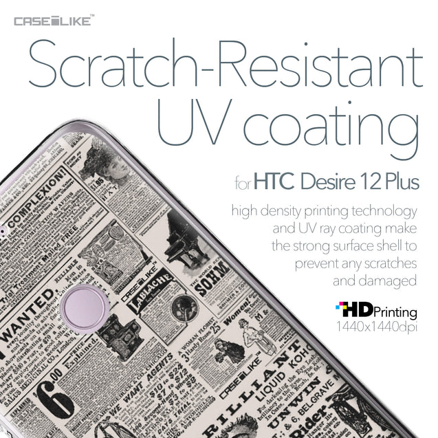 HTC Desire 12 Plus case Vintage Newspaper Advertising 4818 with UV-Coating Scratch-Resistant Case | CASEiLIKE.com