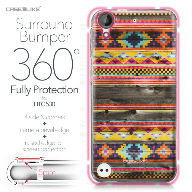HTC Desire 530 case Indian Tribal Theme Pattern 2048 Bumper Case Protection | CASEiLIKE.com