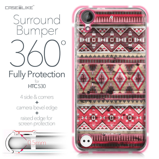 HTC Desire 530 case Indian Tribal Theme Pattern 2057 Bumper Case Protection | CASEiLIKE.com