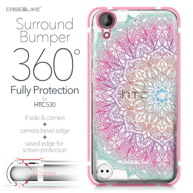 HTC Desire 530 case Mandala Art 2090 Bumper Case Protection | CASEiLIKE.com
