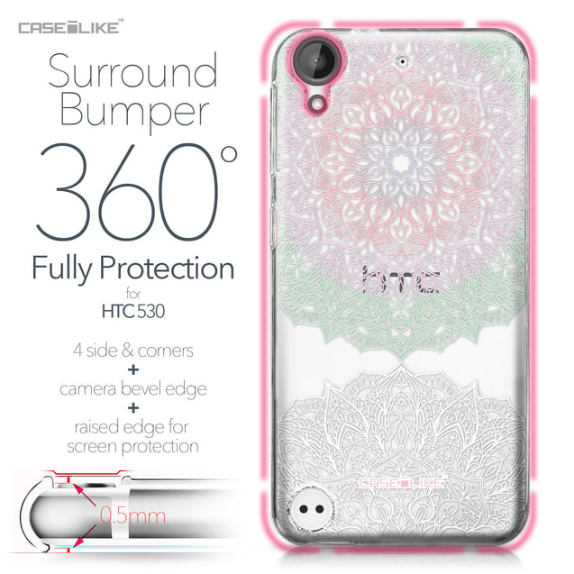 HTC Desire 530 case Mandala Art 2092 Bumper Case Protection | CASEiLIKE.com