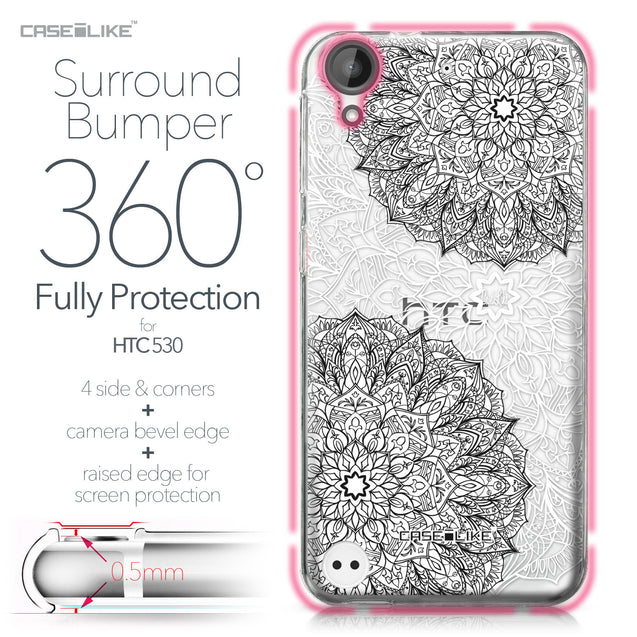 HTC Desire 530 case Mandala Art 2093 Bumper Case Protection | CASEiLIKE.com