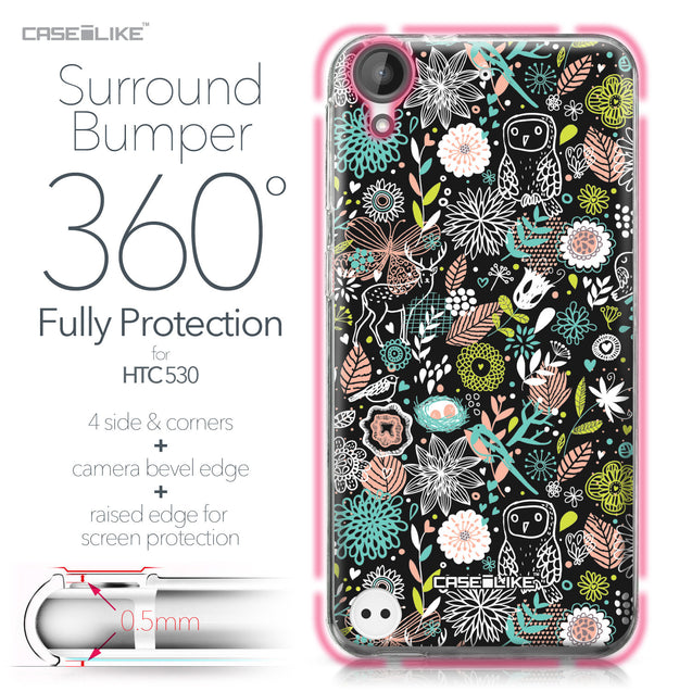 HTC Desire 530 case Spring Forest Black 2244 Bumper Case Protection | CASEiLIKE.com