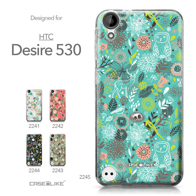 HTC Desire 530 case Spring Forest Turquoise 2245 Collection | CASEiLIKE.com