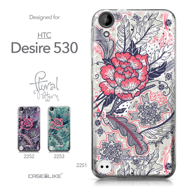 HTC Desire 530 case Vintage Roses and Feathers Beige 2251 Collection | CASEiLIKE.com