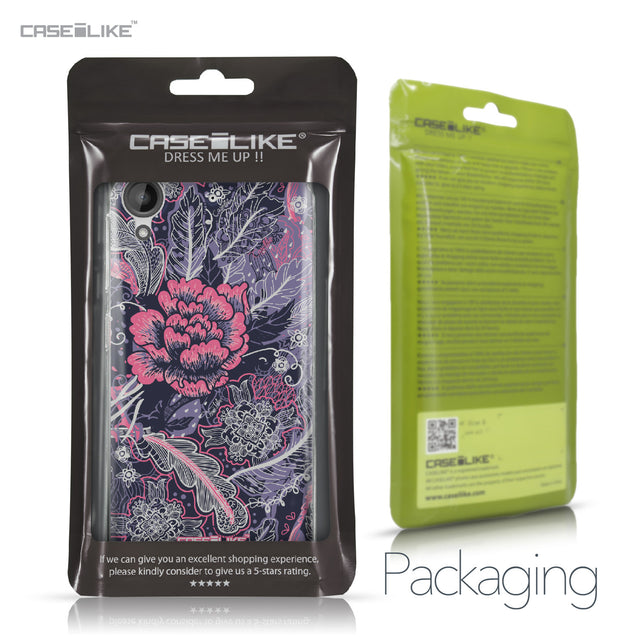 HTC Desire 530 case Vintage Roses and Feathers Blue 2252 Retail Packaging | CASEiLIKE.com