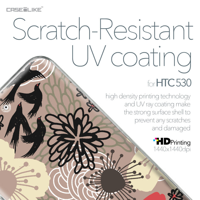 HTC Desire 530 case Japanese Floral 2254 with UV-Coating Scratch-Resistant Case | CASEiLIKE.com