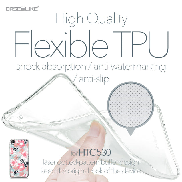 HTC Desire 530 case Japanese Floral 2255 Soft Gel Silicone Case | CASEiLIKE.com