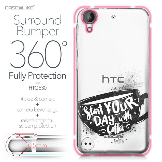 HTC Desire 530 case Quote 2402 Bumper Case Protection | CASEiLIKE.com