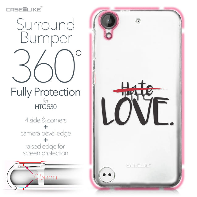 HTC Desire 530 case Quote 2406 Bumper Case Protection | CASEiLIKE.com