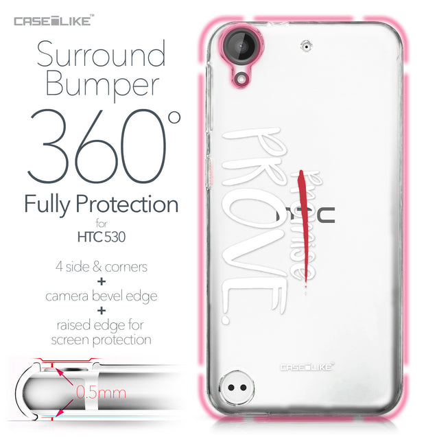 HTC Desire 530 case Quote 2409 Bumper Case Protection | CASEiLIKE.com