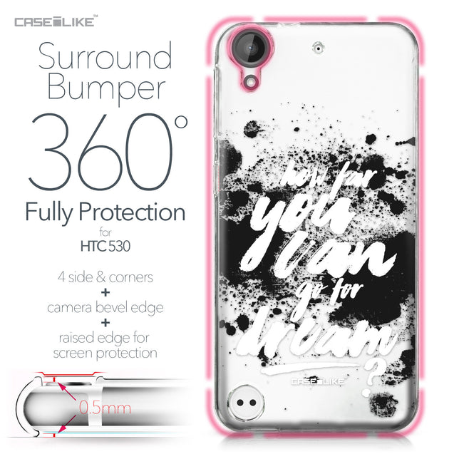 HTC Desire 530 case Quote 2413 Bumper Case Protection | CASEiLIKE.com