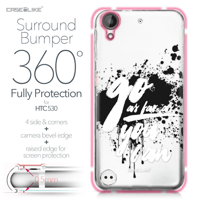 HTC Desire 530 case Quote 2415 Bumper Case Protection | CASEiLIKE.com