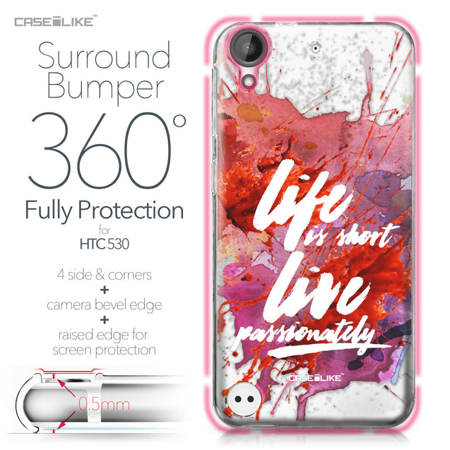 HTC Desire 530 case Quote 2423 Bumper Case Protection | CASEiLIKE.com
