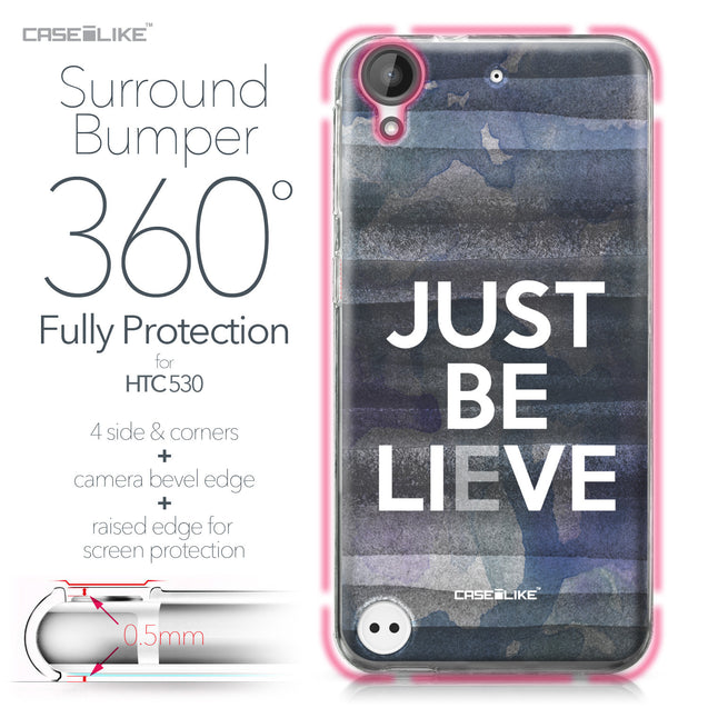 HTC Desire 530 case Quote 2430 Bumper Case Protection | CASEiLIKE.com