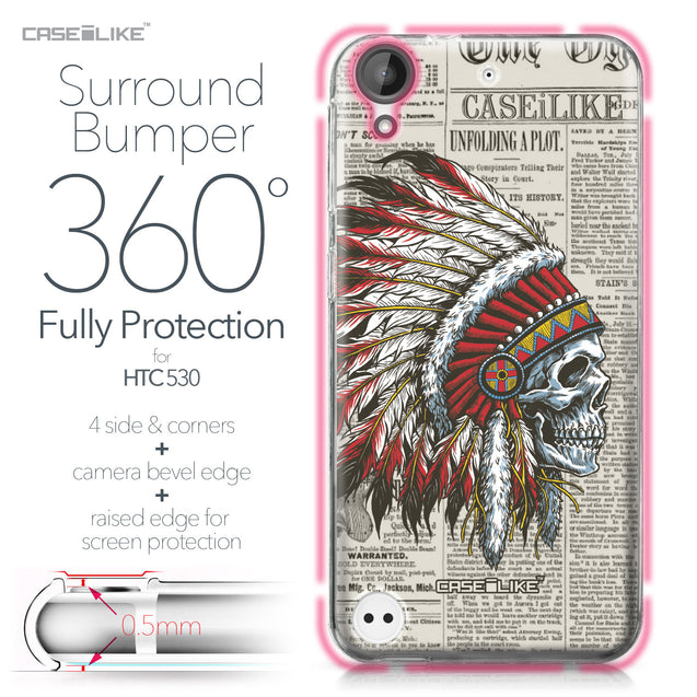 HTC Desire 530 case Art of Skull 2522 Bumper Case Protection | CASEiLIKE.com