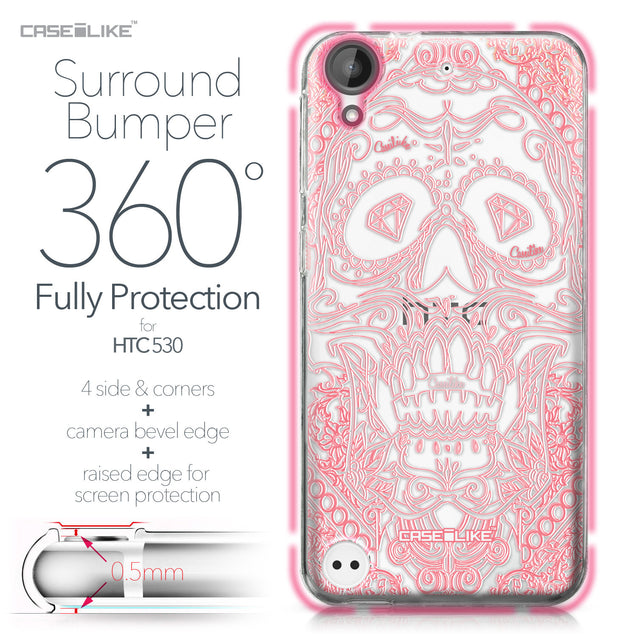 HTC Desire 530 case Art of Skull 2525 Bumper Case Protection | CASEiLIKE.com