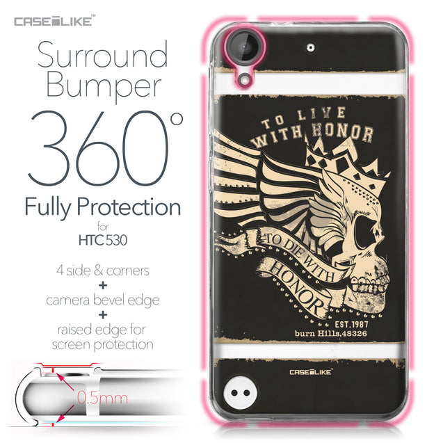 HTC Desire 530 case Art of Skull 2529 Bumper Case Protection | CASEiLIKE.com