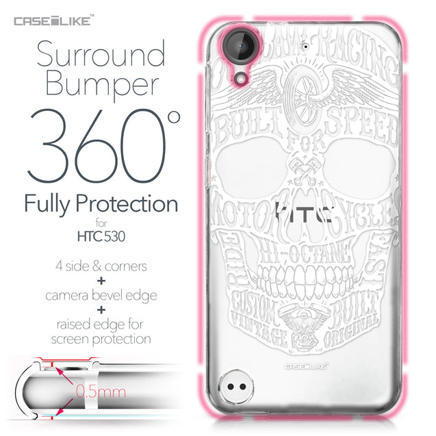 HTC Desire 530 case Art of Skull 2530 Bumper Case Protection | CASEiLIKE.com