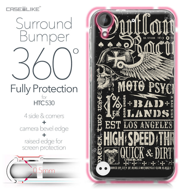 HTC Desire 530 case Art of Skull 2531 Bumper Case Protection | CASEiLIKE.com