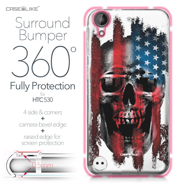 HTC Desire 530 case Art of Skull 2532 Bumper Case Protection | CASEiLIKE.com