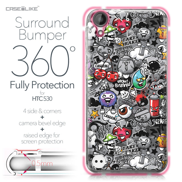 HTC Desire 530 case Graffiti 2709 Bumper Case Protection | CASEiLIKE.com