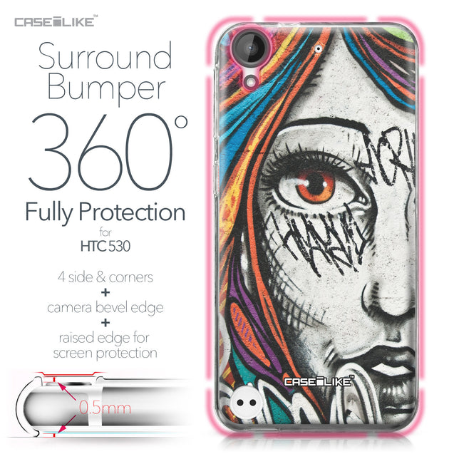 HTC Desire 530 case Graffiti Girl 2724 Bumper Case Protection | CASEiLIKE.com