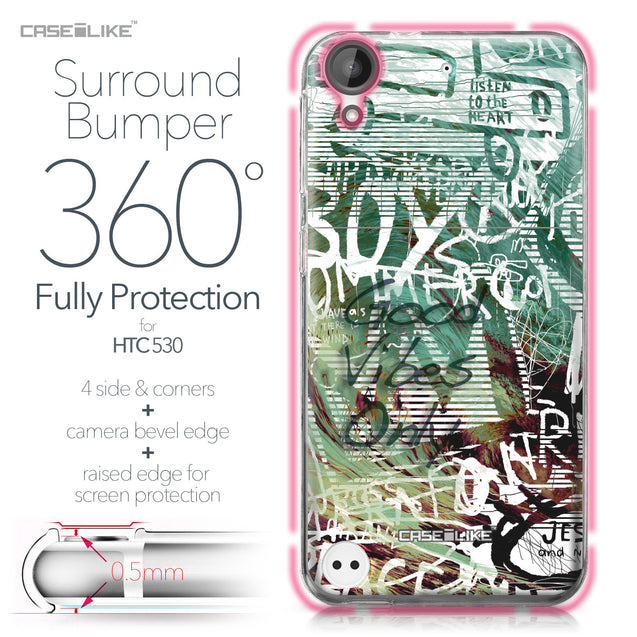 HTC Desire 530 case Graffiti 2728 Bumper Case Protection | CASEiLIKE.com