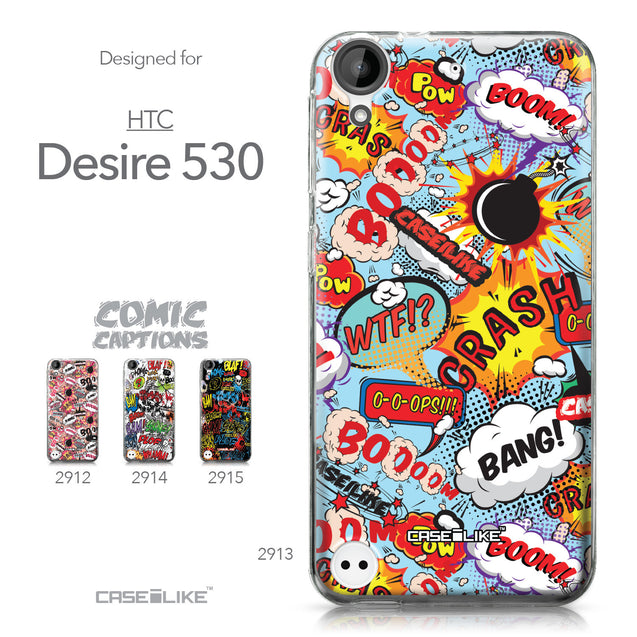 HTC Desire 530 case Comic Captions Blue 2913 Collection | CASEiLIKE.com