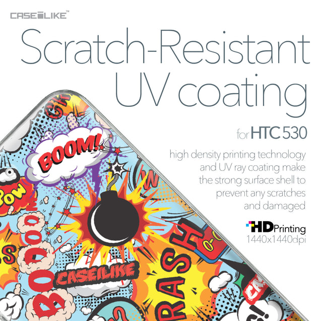HTC Desire 530 case Comic Captions Blue 2913 with UV-Coating Scratch-Resistant Case | CASEiLIKE.com