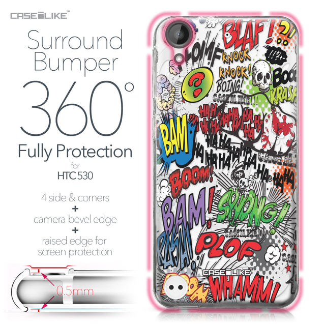 HTC Desire 530 case Comic Captions 2914 Bumper Case Protection | CASEiLIKE.com