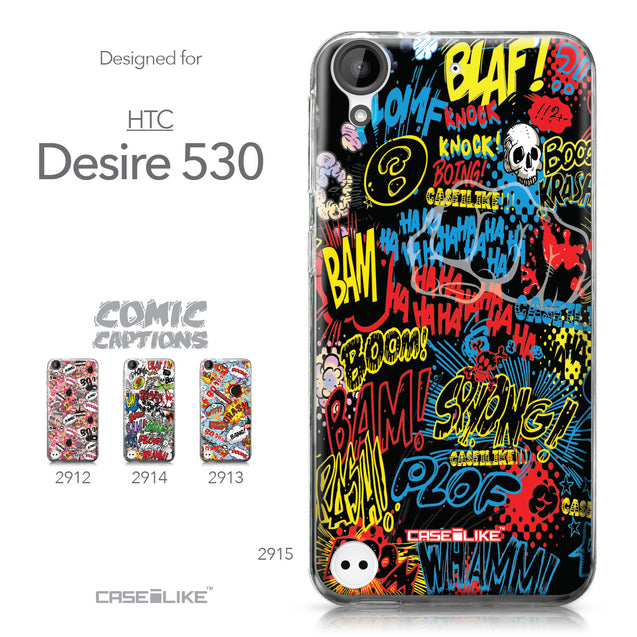 HTC Desire 530 case Comic Captions Black 2915 Collection | CASEiLIKE.com
