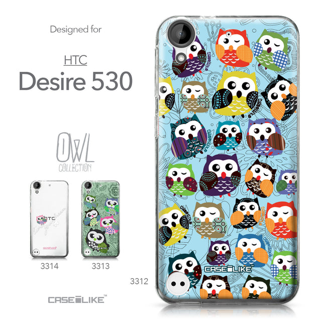 HTC Desire 530 case Owl Graphic Design 3312 Collection | CASEiLIKE.com