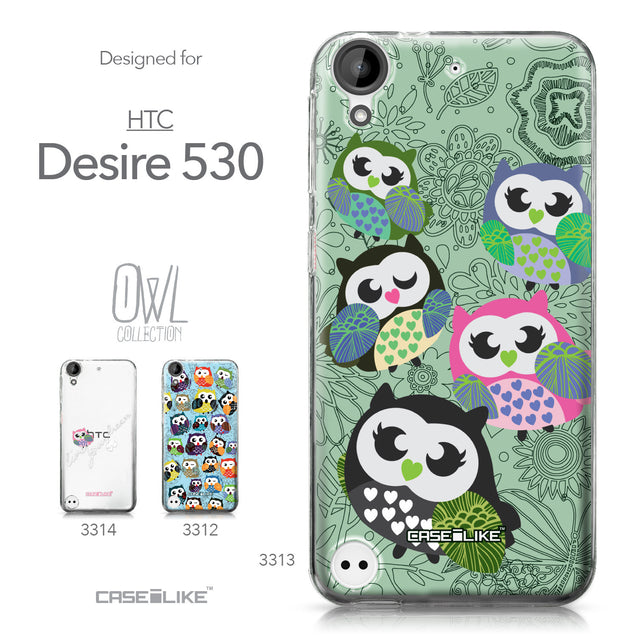 HTC Desire 530 case Owl Graphic Design 3313 Collection | CASEiLIKE.com
