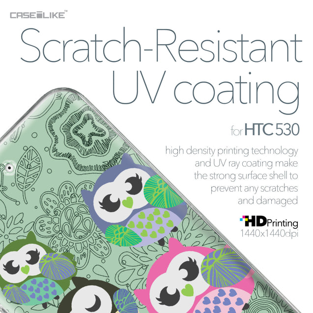 HTC Desire 530 case Owl Graphic Design 3313 with UV-Coating Scratch-Resistant Case | CASEiLIKE.com
