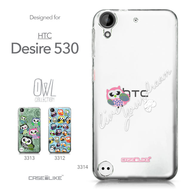 HTC Desire 530 case Owl Graphic Design 3314 Collection | CASEiLIKE.com