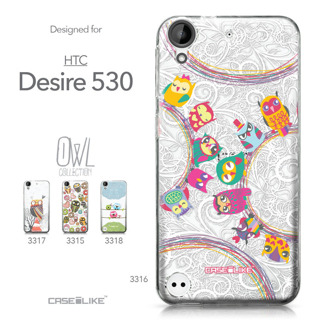 HTC Desire 530 case Owl Graphic Design 3316 Collection | CASEiLIKE.com