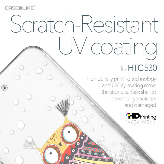 HTC Desire 530 case Owl Graphic Design 3317 with UV-Coating Scratch-Resistant Case | CASEiLIKE.com