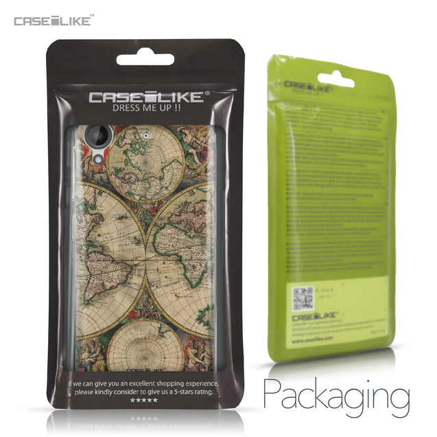 HTC Desire 530 case World Map Vintage 4607 Retail Packaging | CASEiLIKE.com