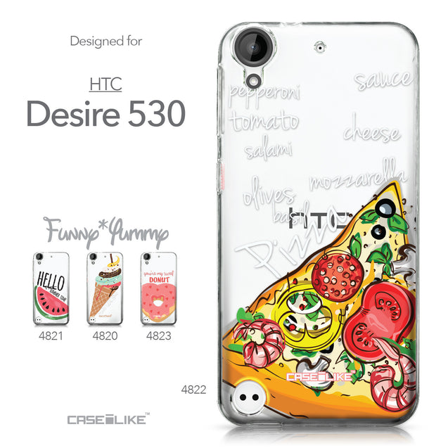 HTC Desire 530 case Pizza 4822 Collection | CASEiLIKE.com