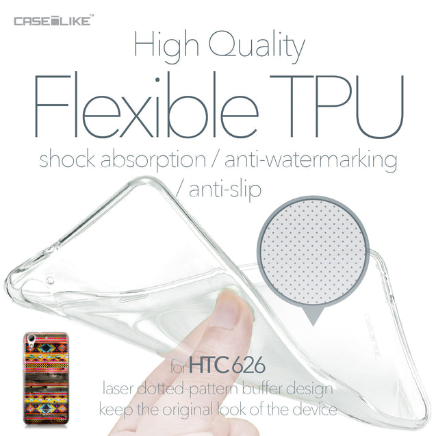 HTC Desire 626 case Indian Tribal Theme Pattern 2048 Soft Gel Silicone Case | CASEiLIKE.com