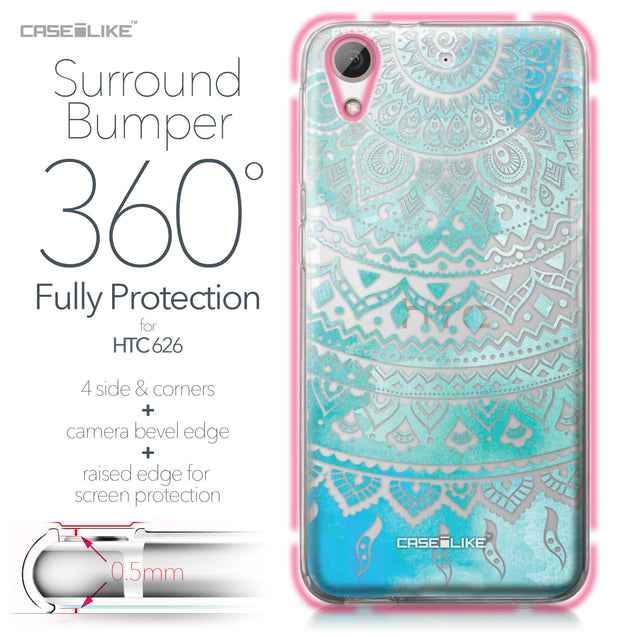HTC Desire 626 case Indian Line Art 2066 Bumper Case Protection | CASEiLIKE.com