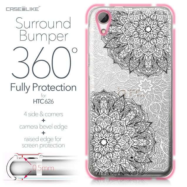 HTC Desire 626 case Mandala Art 2093 Bumper Case Protection | CASEiLIKE.com