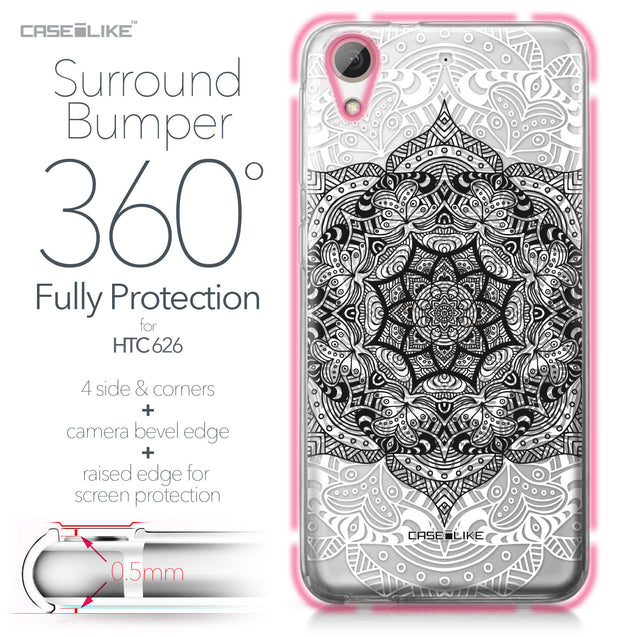 HTC Desire 626 case Mandala Art 2097 Bumper Case Protection | CASEiLIKE.com