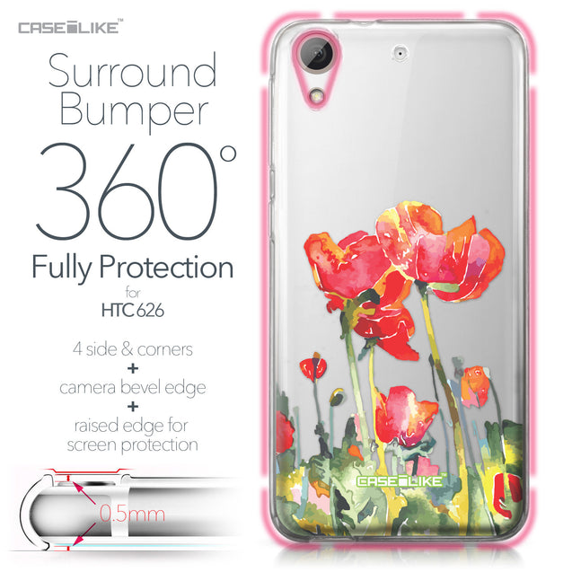HTC Desire 626 case Watercolor Floral 2230 Bumper Case Protection | CASEiLIKE.com