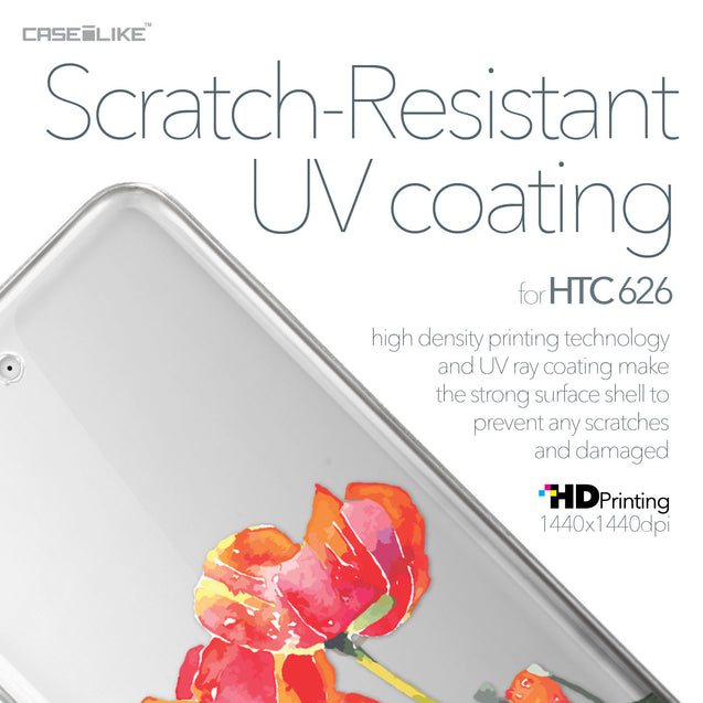 HTC Desire 626 case Watercolor Floral 2230 with UV-Coating Scratch-Resistant Case | CASEiLIKE.com