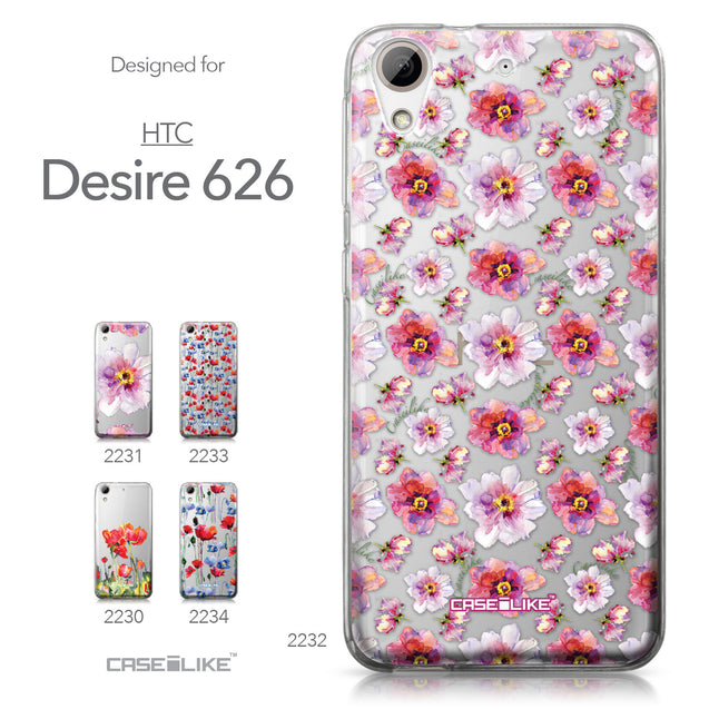 HTC Desire 626 case Watercolor Floral 2232 Collection | CASEiLIKE.com