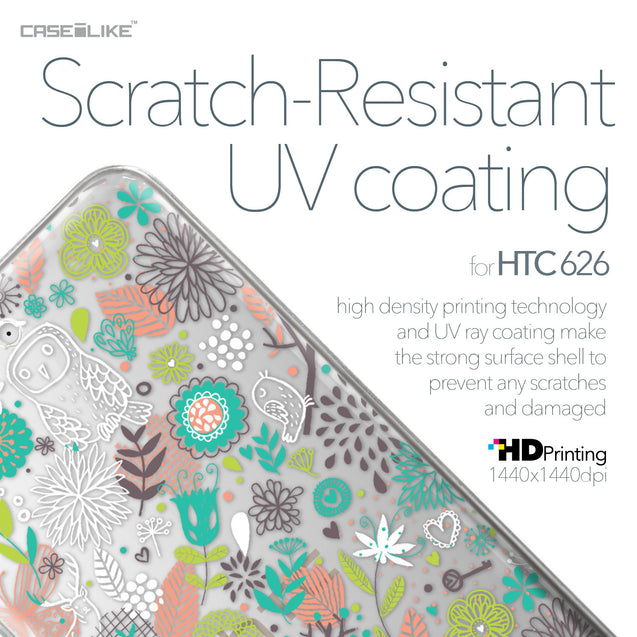 HTC Desire 626 case Spring Forest White 2241 with UV-Coating Scratch-Resistant Case | CASEiLIKE.com