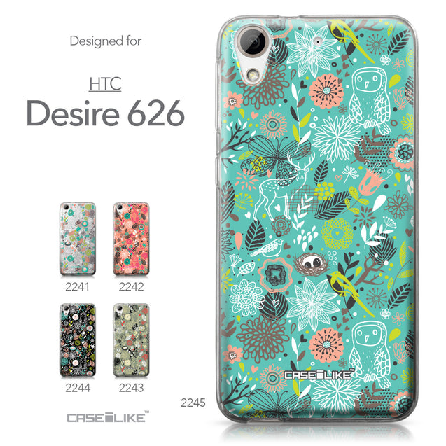 HTC Desire 626 case Spring Forest Turquoise 2245 Collection | CASEiLIKE.com